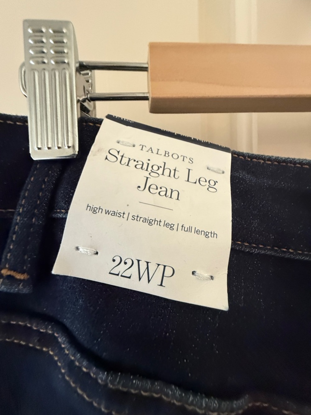 Talbots Straight Leg Jeans in Dark Indigo